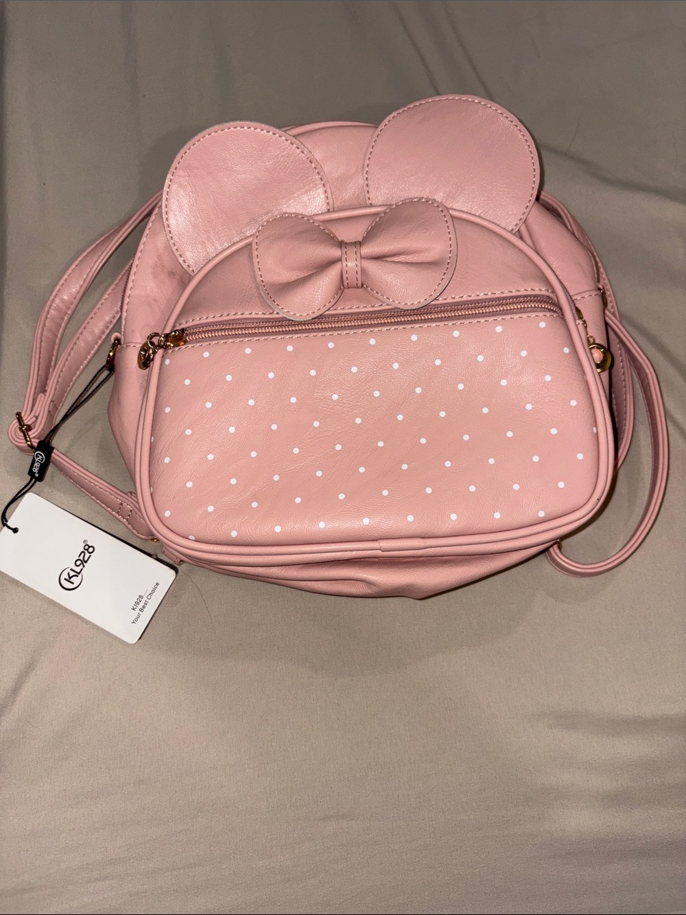 Pink Bow Ear Crossbody Bag